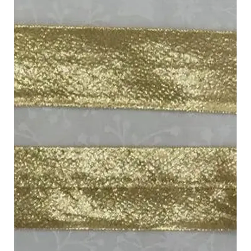 Metallic GOLD Bias Binding, 25mm Single Folded, Per Metre