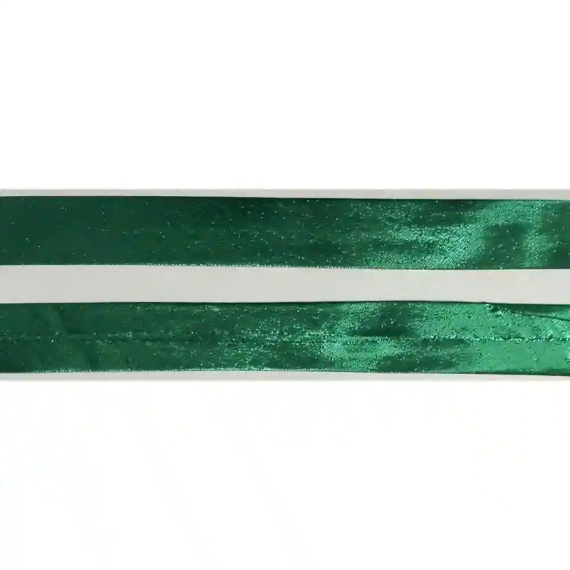 Metallic GREEN Bias Binding, 25mm Single Folded, Per Metre