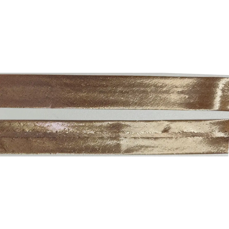 Metallic ROSE GOLD Bias Binding, 25mm Single Folded, Per Metre