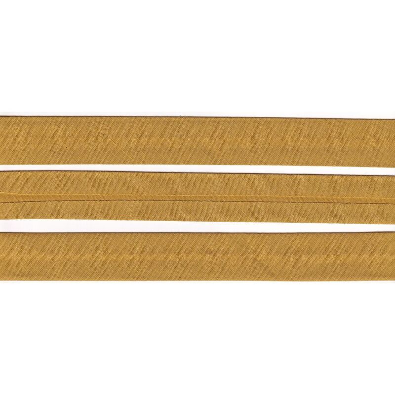 MUSTARD 25mm Cotton Bias Binding Single Folded, by the Metre