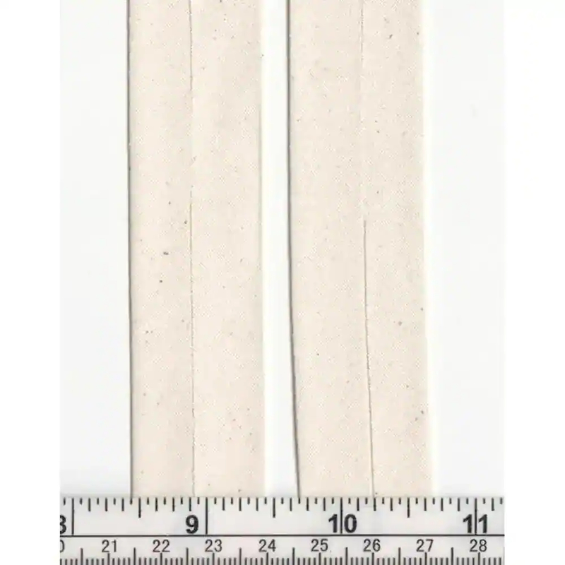 Cotton Bias Binding, 25mm Single Folded, NATURAL Sold per Metre
