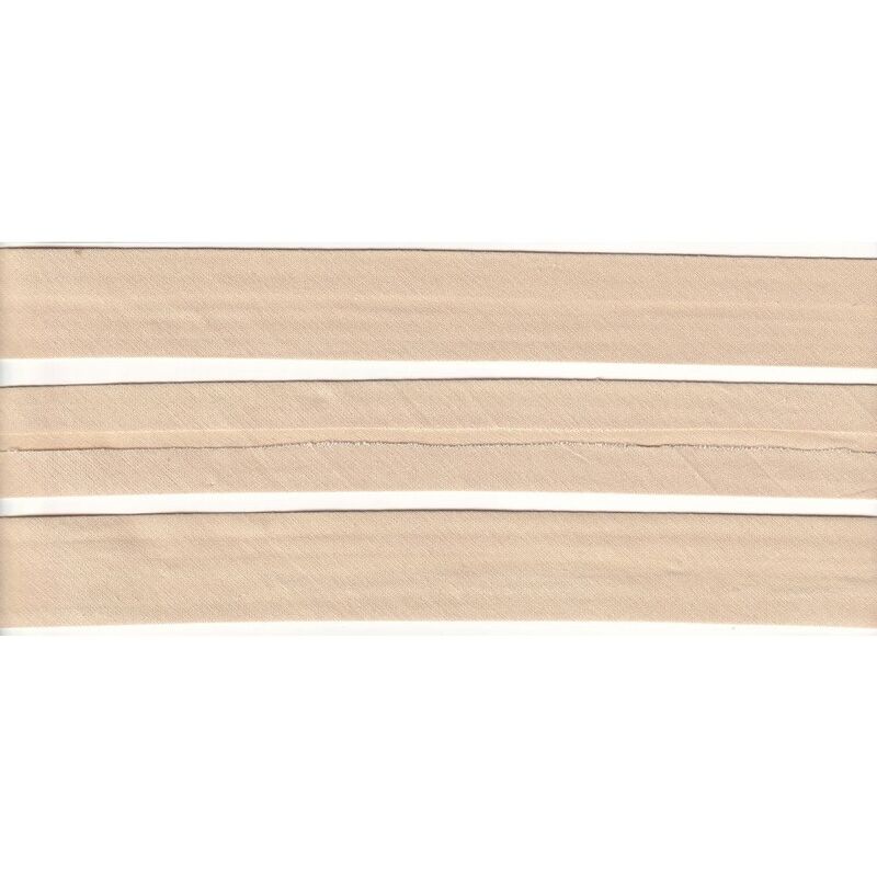 SAND 25mm Cotton Bias Binding Single Folded, by the Metre