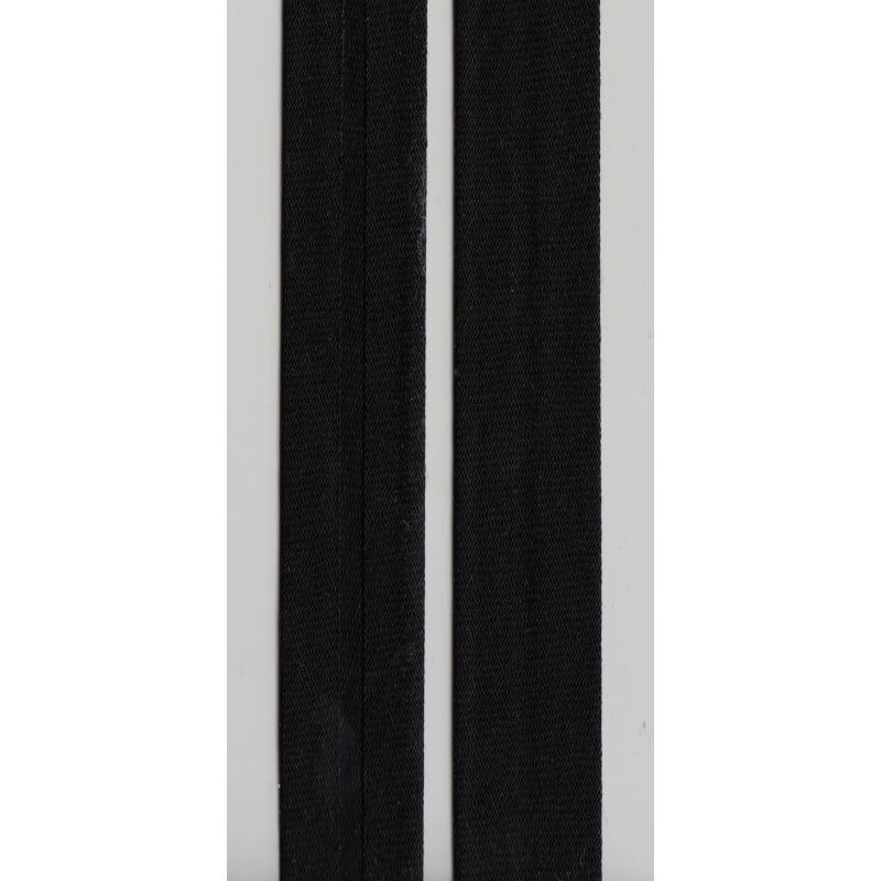 BLACK 6mm Cotton Bias Binding Single Folded x 10 Metres