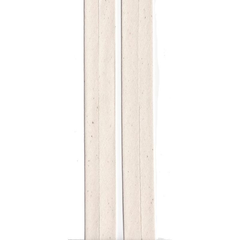 NATURAL SEEDED 6mm Cotton Bias Binding Single Folded x 5 Metres