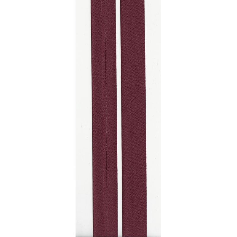 WINE 6mm Cotton Bias Binding Single Folded x 10 Metres