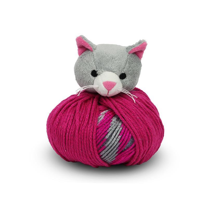 DMC Top This, 80g Ball of Continuous Texture Yarn, Child's Hat Pattern, KITTEN Topper