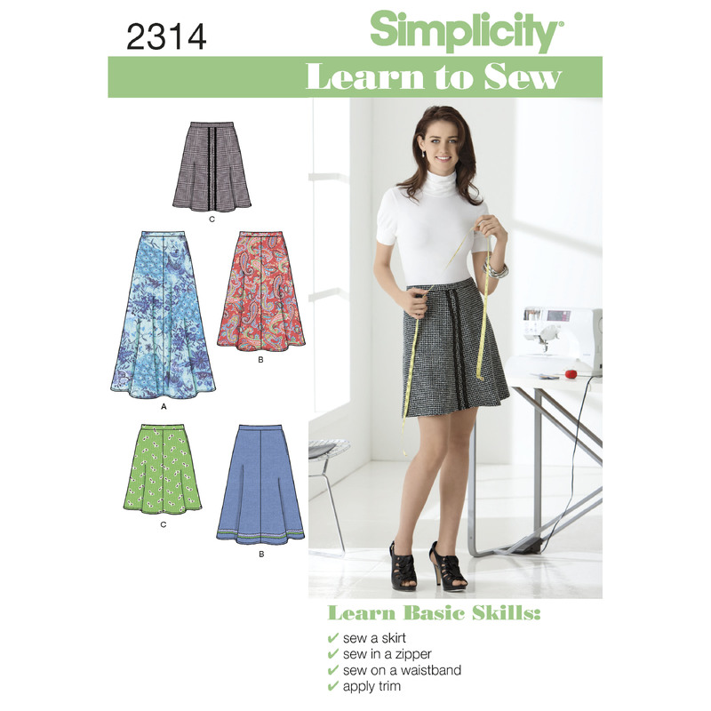 Women's Skirts Simplicity Sewing Pattern 2314