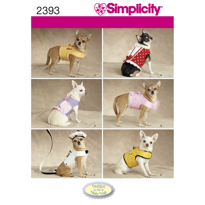 Dog Clothes Simplicity Sewing Pattern 2393