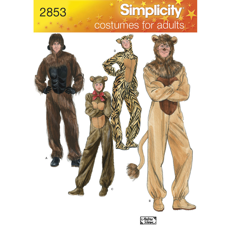 Adult Costumes Simplicity Sewing Pattern 2853