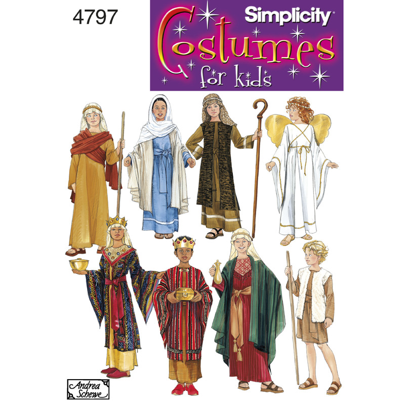 Boy & Girl Costumes Simplicity Sewing Pattern 4797