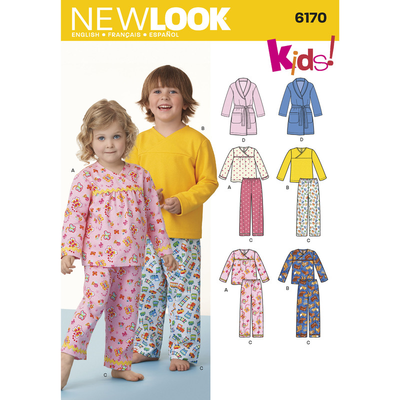 New Look Sewing Pattern 6170 Toddlers' and Child's Cozywear