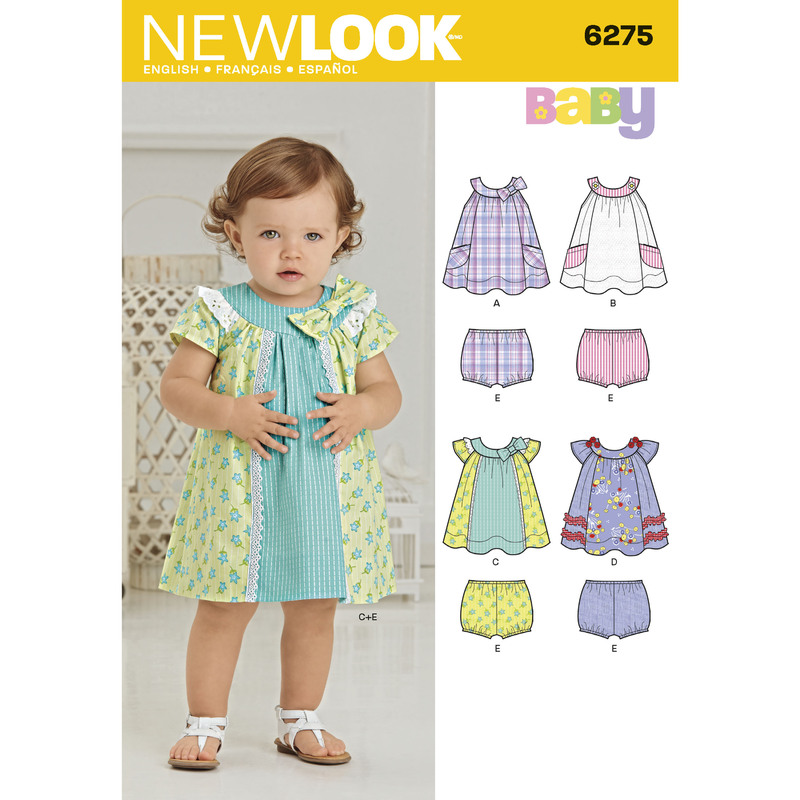 New Look Sewing Pattern 6275 Babies' Dress and Panties