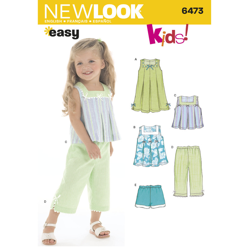 New Look Sewing Pattern 6473 Toddler's Separates