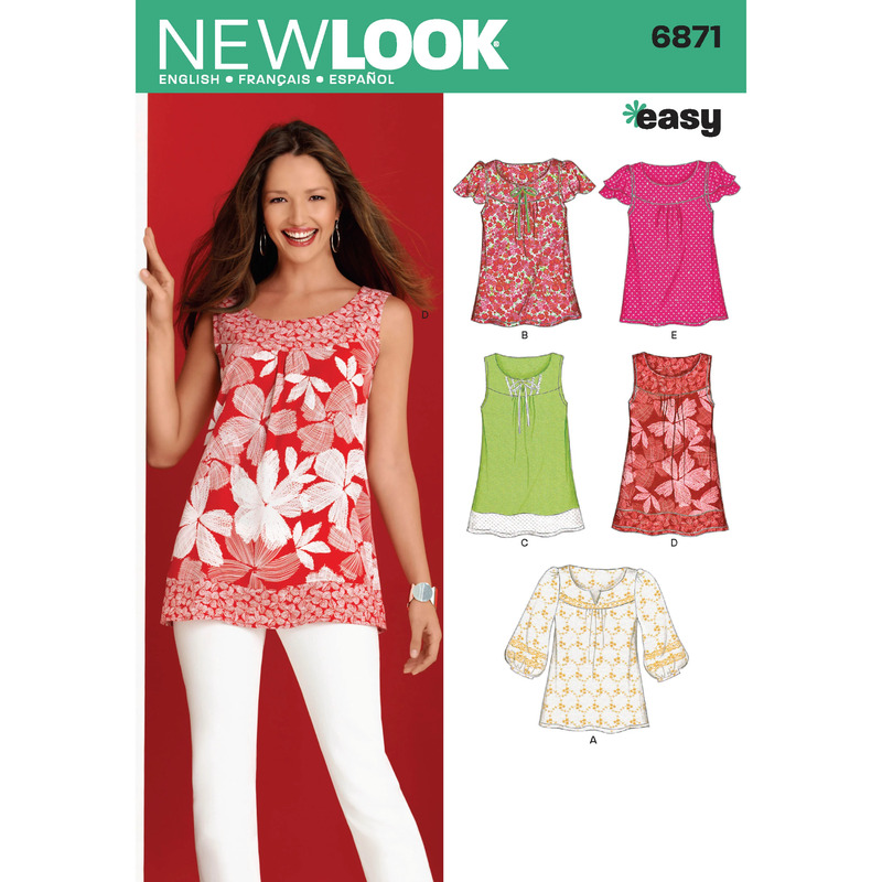 New Look Pattern 6871 Misses' Tops