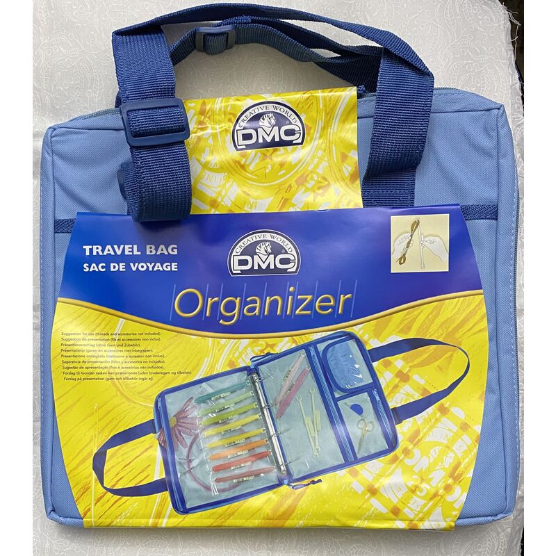 DMC Travel Bag Organizer BLUE For Needlework Embroidery