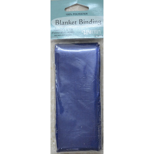 Blanket Binding 100mm x 4.1m, NAVY BLUE, 100% Polyester, Uni-Trim