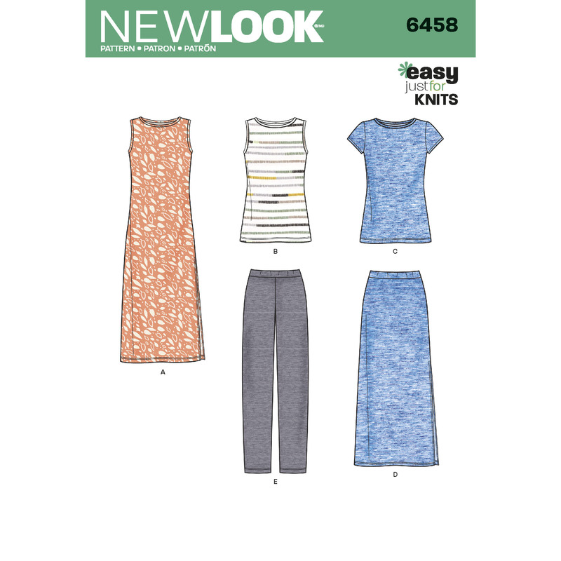 New Look Pattern 6458 Misses' Easy Knit Separates
