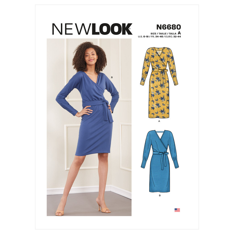 New Look Sewing Pattern N6680 Misses' Knit Dress