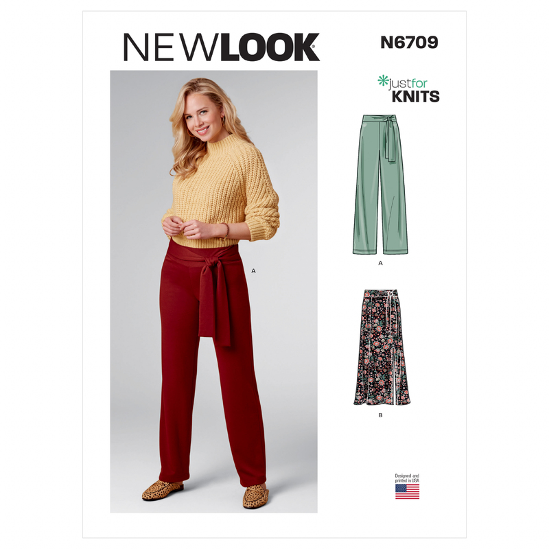 New Look Sewing Pattern N6709 Misses' Trousers and Skirt