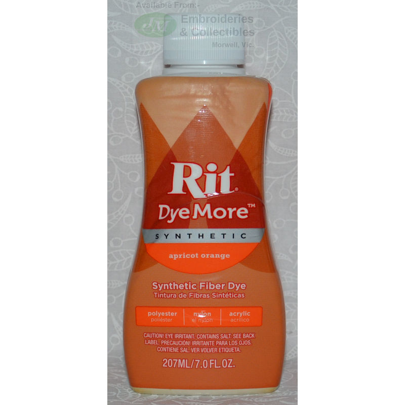 RIT APRICOT ORANGE Liquid Fabric Dye, DyeMore Synthetic Dye 207ml