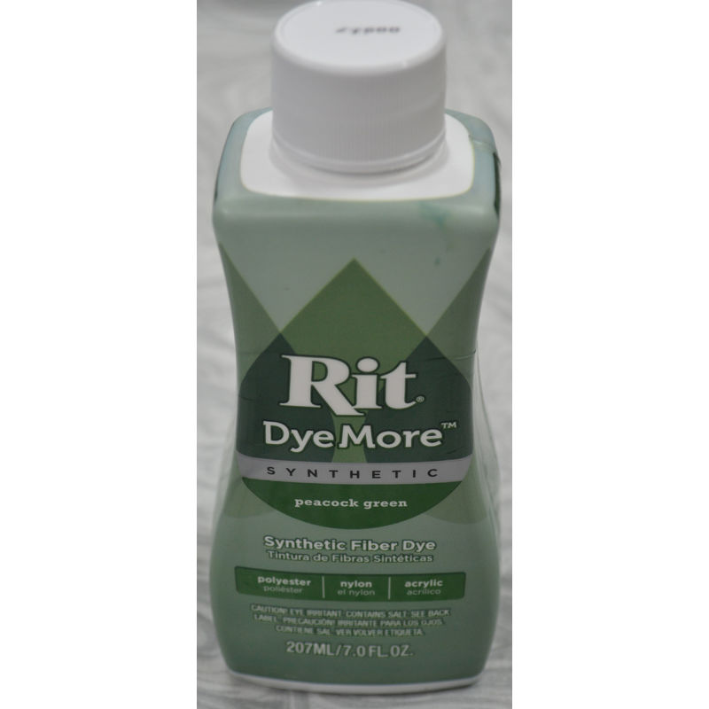 RIT Liquid Synthetic Fabric Dye PEACOCK GREEN, DyeMore Synthetic, 207ml