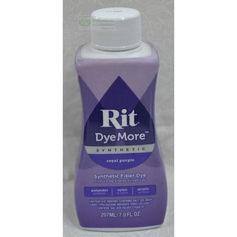 New Rit DyeMore Synthetic Fiber Dye Royal Purple Polyester Nylon Acrylic 7  oz