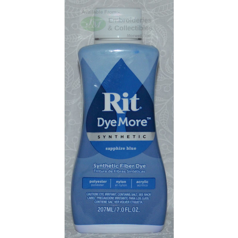 RIT Liquid Synthetic Fabric Dye, DyeMore Synthetic Dye SAPPHIRE BLUE, 207ml