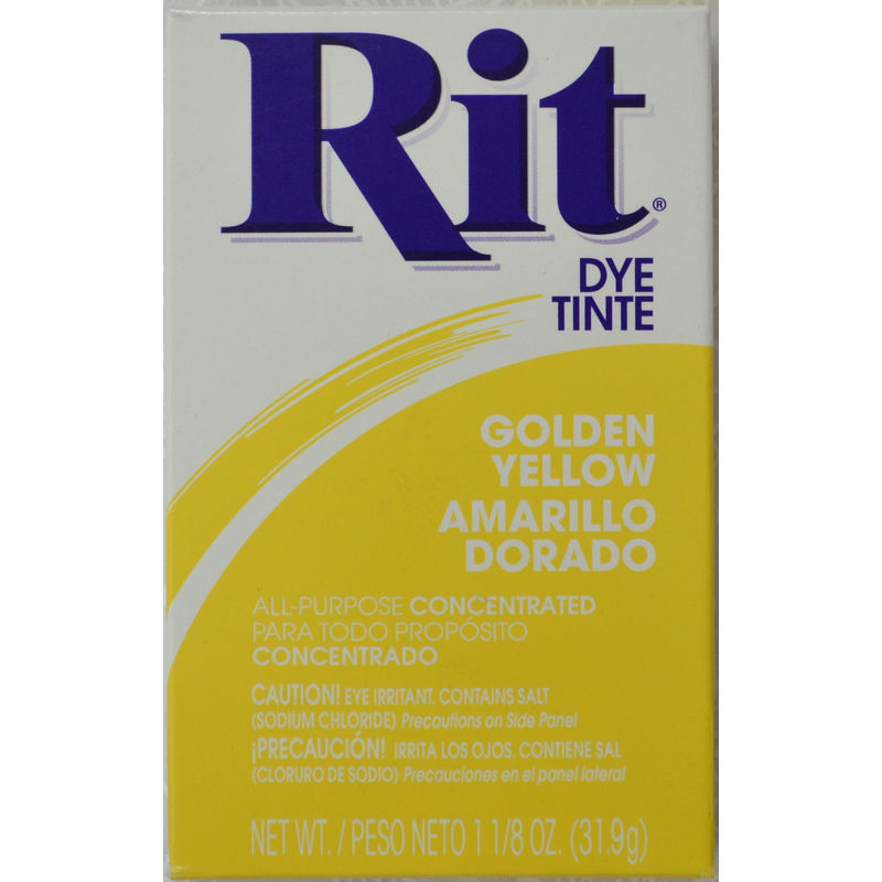 RIT ALL Purpose Powder Fabric Dye 31.9g Packet GOLDEN YELLOW