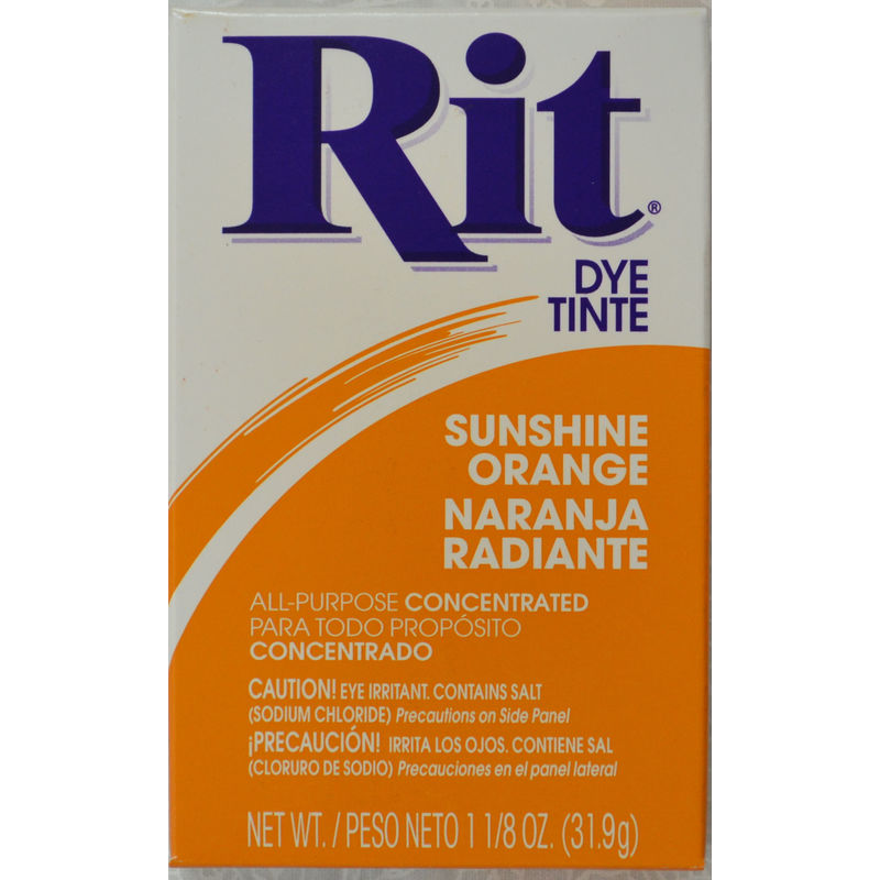 RIT ALL Purpose Powder Fabric Dye 31.9g Packet SUNSHINE ORANGE