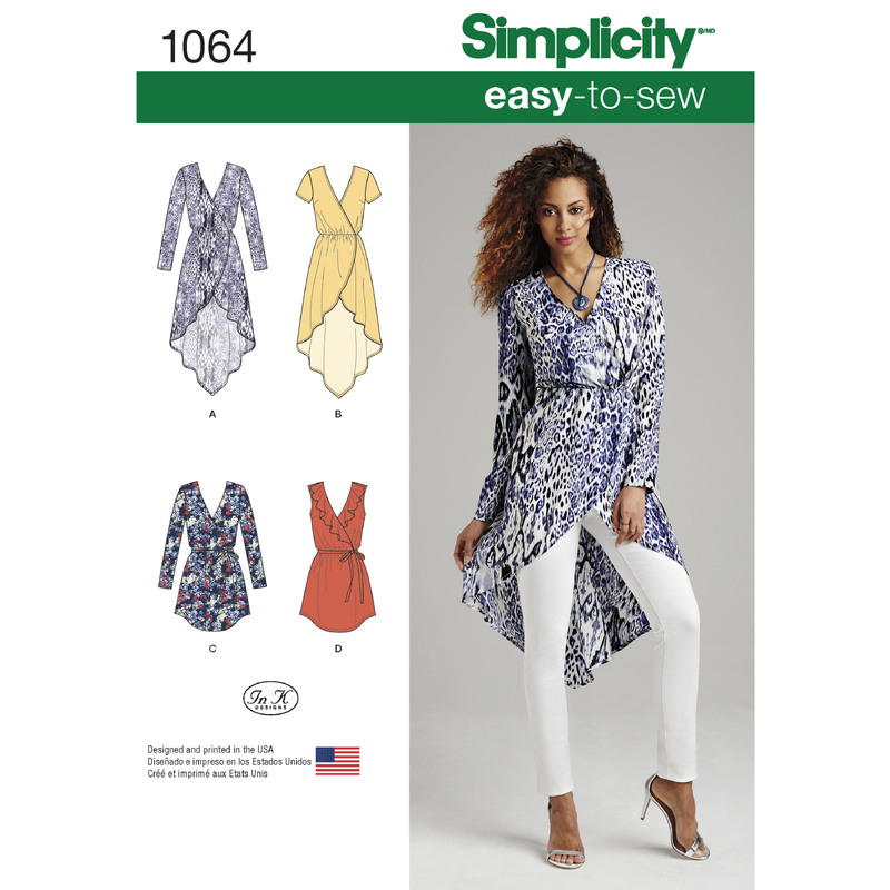 Women's Tunics Simplicity Sewing Pattern 1064