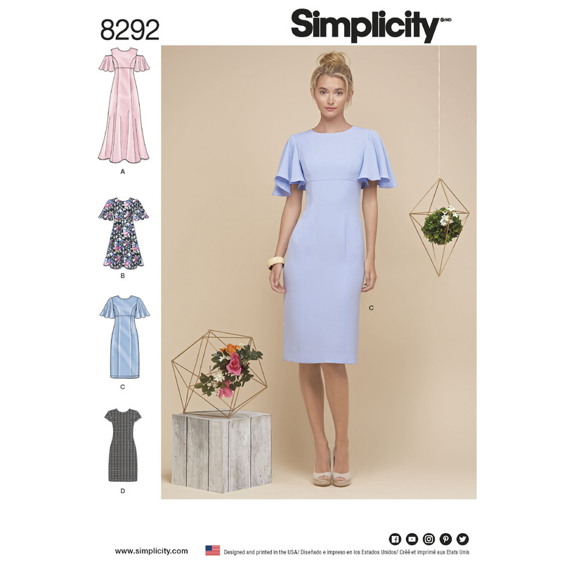 Simplicity Pattern 8292 Women's Dresses Simplicity Sewing Pattern 8292