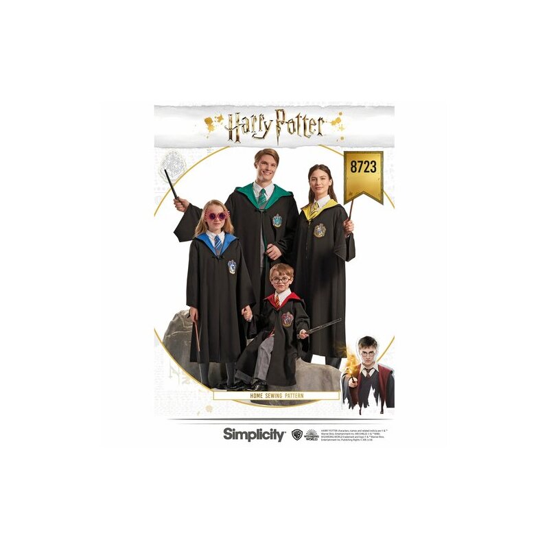 Pattern 8723 Harry Potter Unisex Costumes Simplicity Sewing Pattern 8723