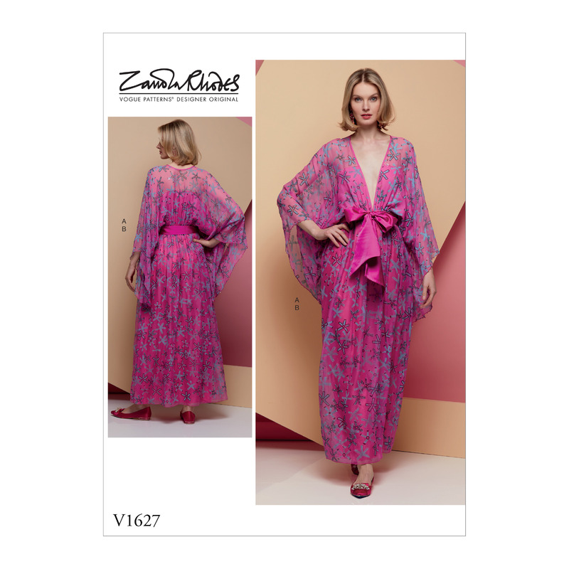 Vogue Sewing Pattern Misses' Special Occasion Dress and Sash 1627Z