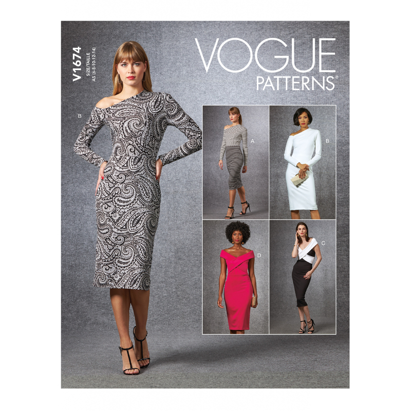 Vogue Sewing Pattern Misses' Dress 1674E5 (Sizes 14-22)
