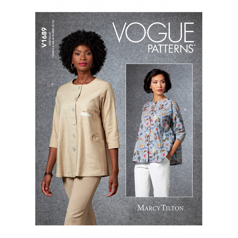 Vogue Sewing Pattern Misses' Jacket 1689ZZ (Sizes L-XL-XXL)