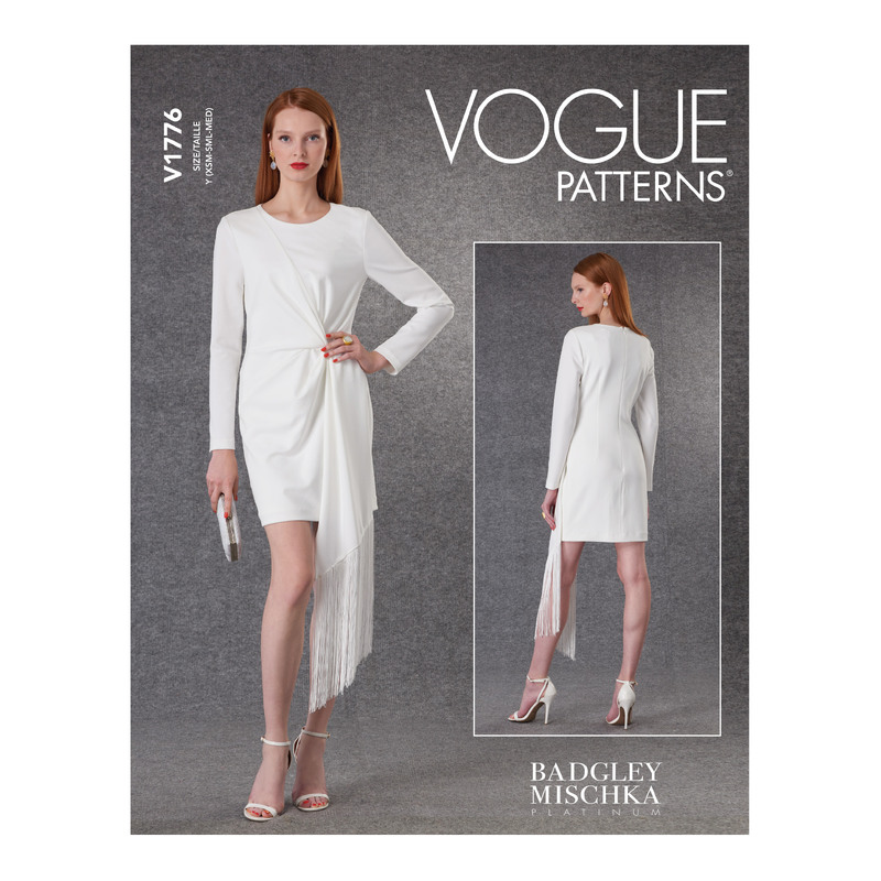 Vogue Sewing Pattern Misses' Dress Badgley Mischka 1776y (Sizes XS-S-M)