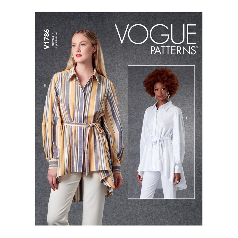 Vogue Sewing Pattern Misses' Shirts & Belt 1786A