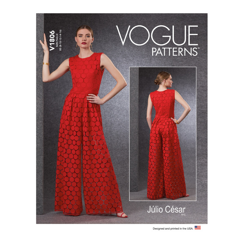 Vogue Sewing Pattern - Misses' & Misses' Petite Jumpsuit 1806B5