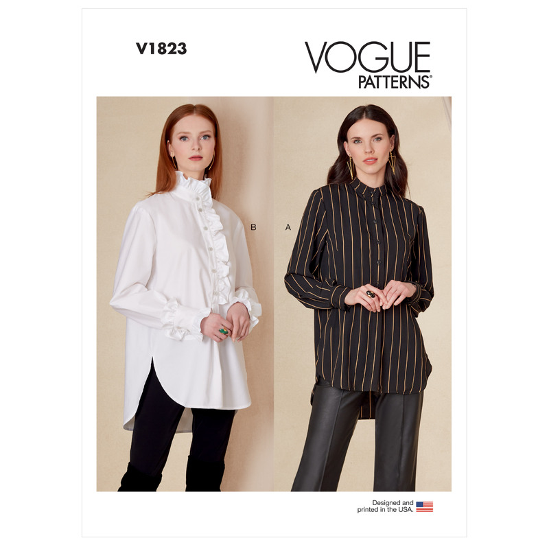 Vogue Sewing Pattern - Misses' and Misses' Petite Shirt 1823F5