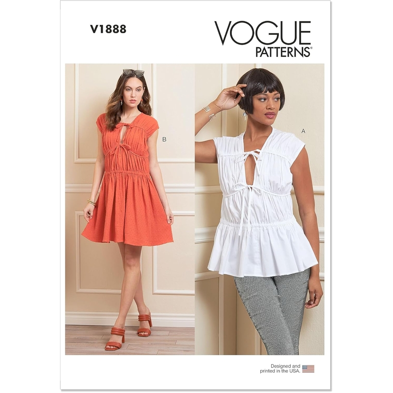 Vogue Sewing Pattern Misses Pullover Top 1888A5 (Sizes 6-14)