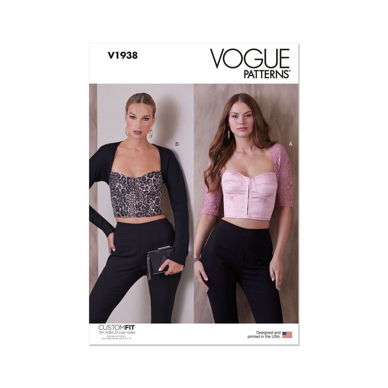 Vogue Sewing Pattern 1938B5 Misses' Tops Sizes 8-16