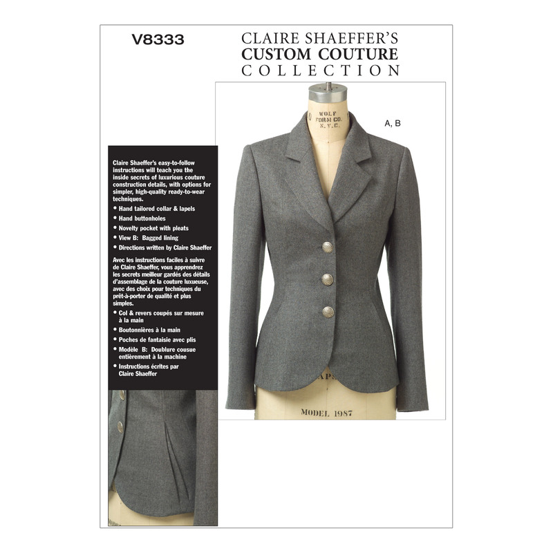 Vogue Sewing Pattern Misses'/Misses' Petite Jacket 8333FW (Sizes 18-22)