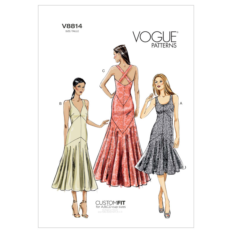 Vogue Sewing Pattern Misses' Dress 8814E5 (Sizes 14-22)