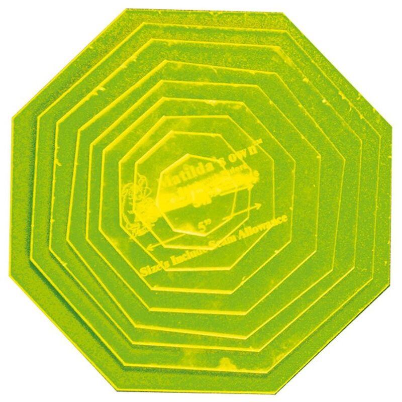 Small Octagon Set 1" to 5", 9 Piece Patchwork Template Set, VH016