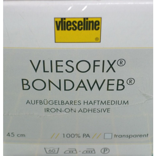 Vilene Vliesofix Bondaweb Double Sided Web Adhesive Paperback 45cm Per Metre