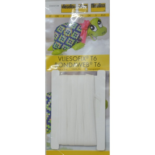 Vilene Vliesofix Fusible BondaWeb T6 6mm x 5m Iron On Adhesive