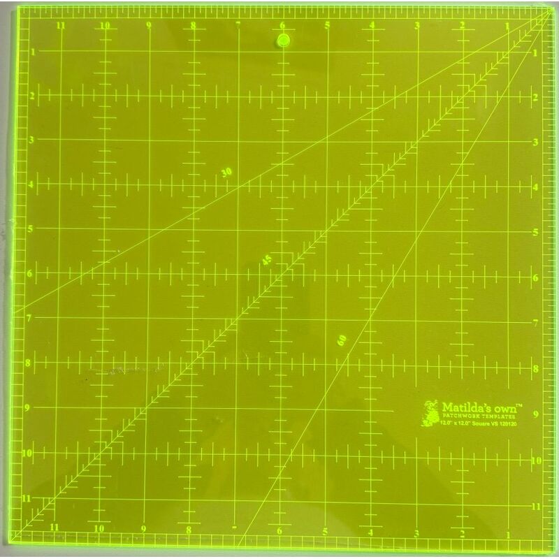 Matilda's Own Imperial Square Ruler 12inch x 12inch, VS120120
