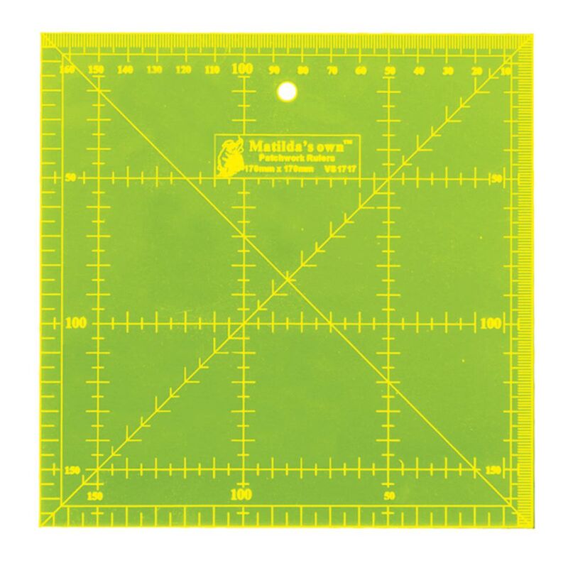 Matilda's Own Metric Square Ruler 170mm x 170mm, Patchwork Template VS1717
