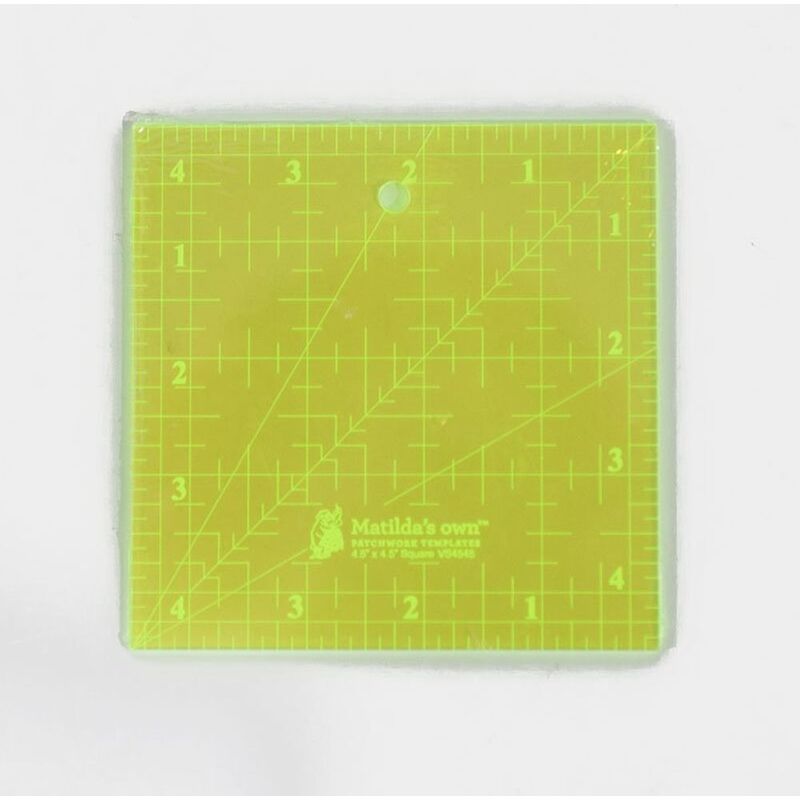 Matilda's Own Imperial Square Ruler 4.5" x 4.5", Patchwork Template VS4545