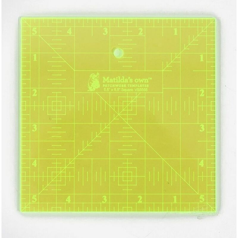 Matilda's Own Imperial Square Ruler 5.5" x 5.5", Patchwork Template VS5555